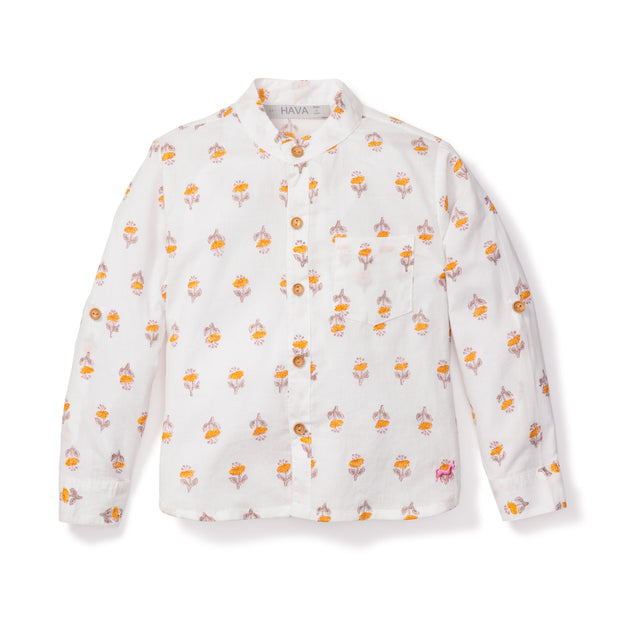 Jessie  Button Down Shirt : Yellow floral